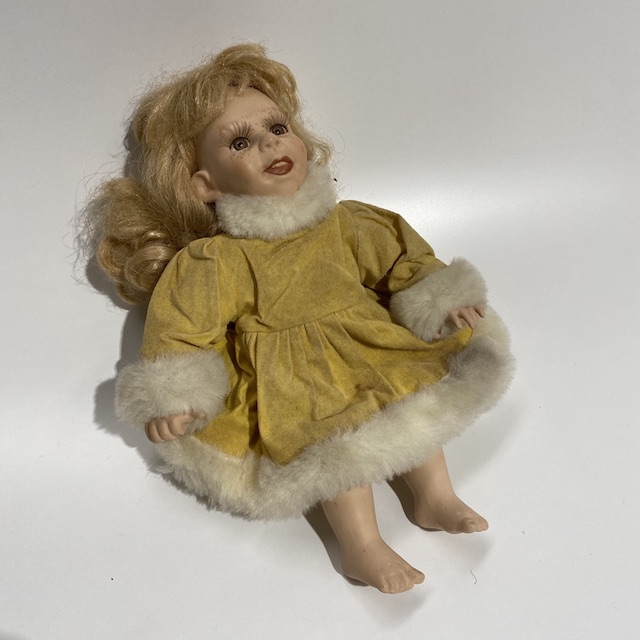 DOLL, Vintage in Mustard Velvet Coat